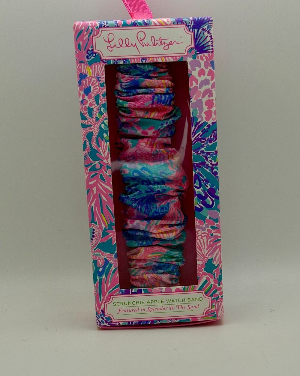 Lilly Pulitzer Scrunchie Apple Watch Band Splendor In The Sand Colorful Elastic